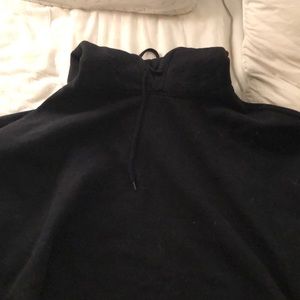 black cropped hoodie